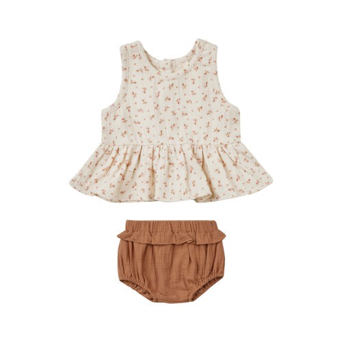 Organic Cotton Peplum Tank & Bloomers