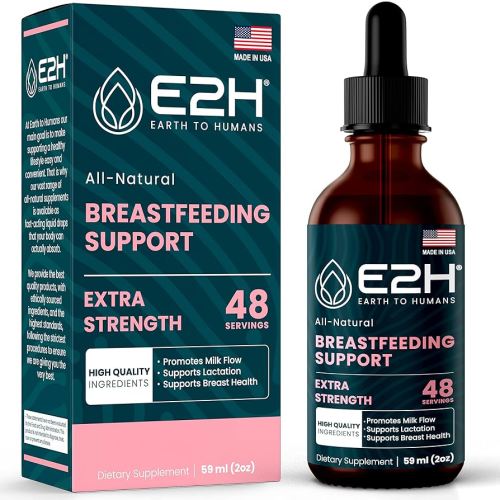 E2H Breastfeeding Supplement and Lactation Support - Liquid Lactation Supplement - Contains Fenugreek, Milk Thistle, Fennel and More - No Alcohol - Vegan - 2 Fl Oz