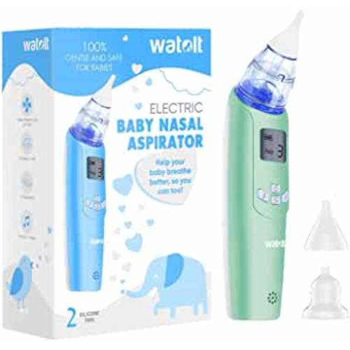 Baby Nasal Aspirator - Electric Nose Suction for Baby - Automatic Booger Sucker for Infants - Battery Powered Snot Mucus Remover for Kids Toddlers