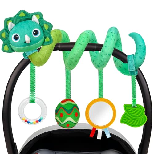 Baby Car Seat Toys Activity Stroller Toy for Boys Girls 0 3 6 9 10 12 Months, Spiral Hanging Plush Toys, Baby Shower Thank You Gifts Easter Basket Stuffers