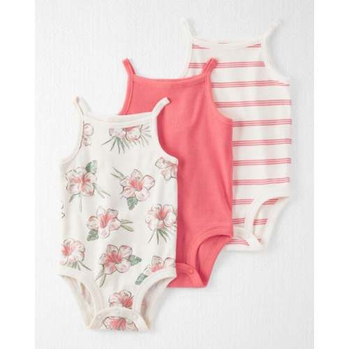 Baby 3-Pack Organic Cotton Rib Bodysuits - Little Planet | Carter's