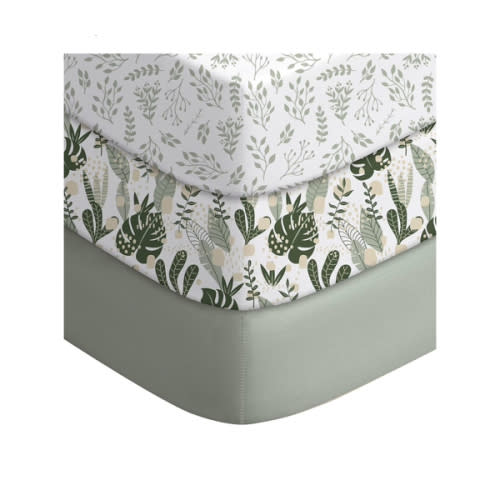 Amazon.com : Yoofoss Baby Crib Sheets for Boys Girls, Fitted Crib Sheet 3 Pack for Standard Crib and Toddler Mattress, Super Soft Microfiber Baby Sheet 28x52x8in Small Leaves : Baby