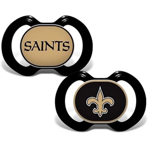 BabyFanatic Pacifier 2-Pack - NFL New Orleans Saints - Officially Licensed League Gear