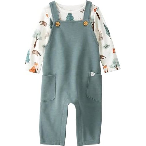 little planet by carter's Unisex Baby 2-piece Organic Cotton Overall Set