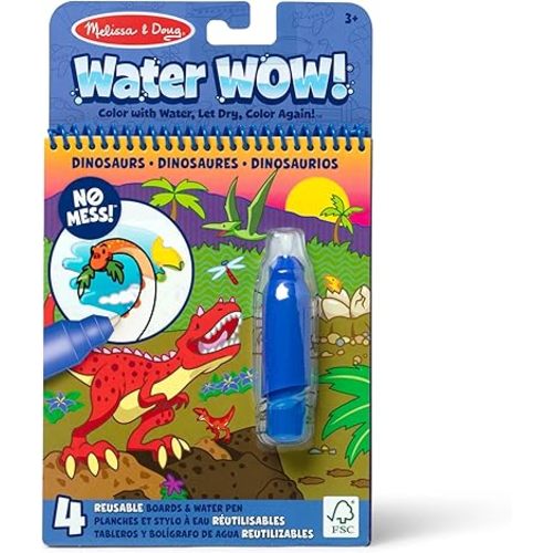Melissa & Doug On The Go Water Wow! Reusable Water-Reveal Activity Pad – Dinosaurs
