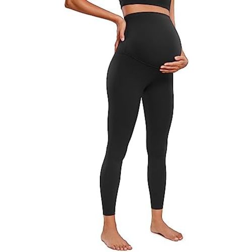 CRZ YOGA Womens Butterluxe Maternity Leggings Over The Belly 25" - Buttery Soft Workout Activewear Yoga Pregnancy Pants