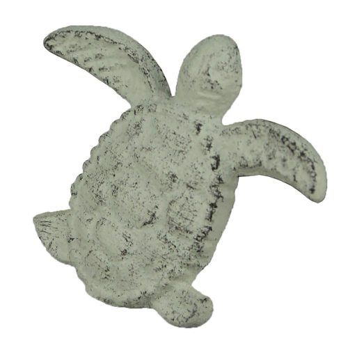 Zeckos Cast Iron Sea Turtle Handle Drawer Pull Cabinet Knob Beach Decor Set of 12 White in the Drawer Pulls department at Lowes.com