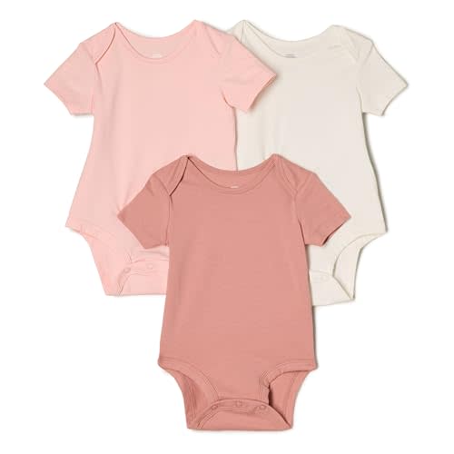 Amazon Essentials unisex baby Short Sleeve Crewneck Bodysuit