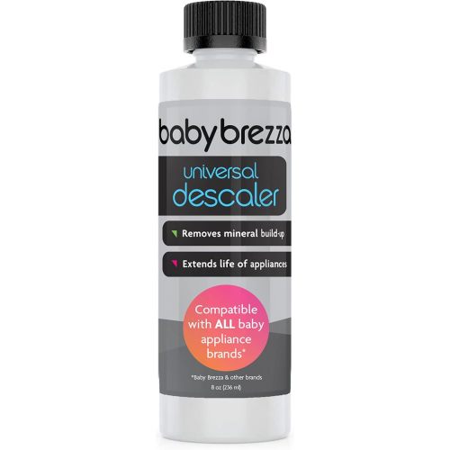 Baby Brezza Descaler 8 oz. Made in USA. Universal Descaling Solution for Baby Brezza and other baby appliances. Removes mineral build-up and extends your machine’s lifespan.