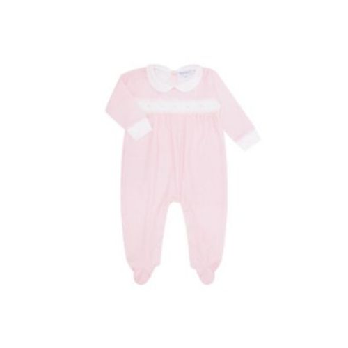 Pink Gingham Smocked Footie - Baby