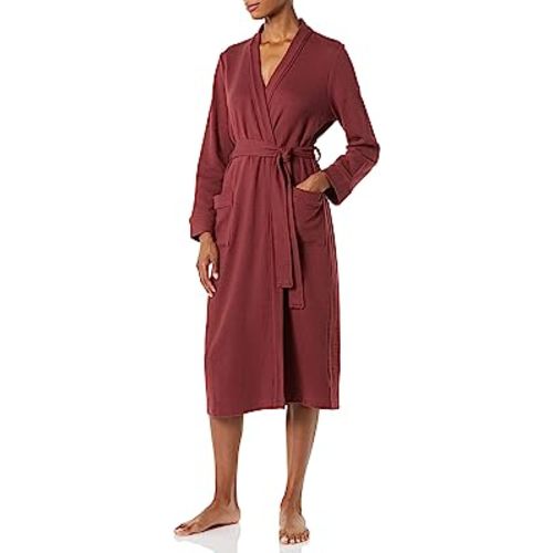 Amazon Essentials Women's Lightweight Waffle Full-Length Bath Robe (Available in Plus Size)