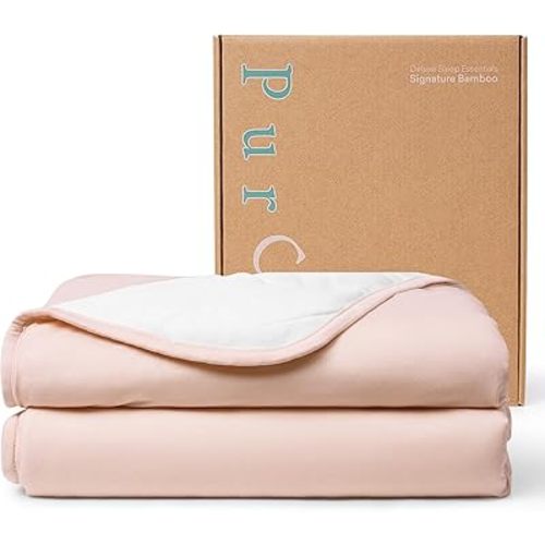 PurComfy Supersoft Toddler Comforter, Premium Bamboo Viscose Crib Blanket, Breathable 1.0 Tog Crib Quilt for All Seasons 39"Ă—55"