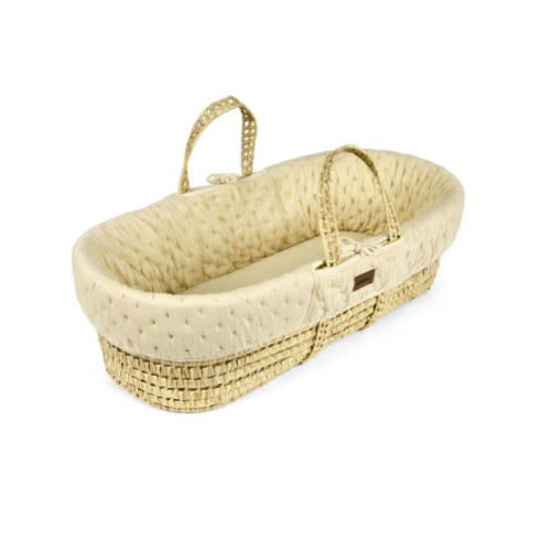 Bassinet | Moses Basket & Mattress ‐ Organic Dimple Quilted Truffle