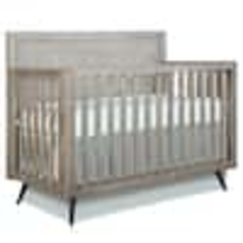 Evolur Stilnovo Mid Century 4-in-1 Windsor Oak Grey Convertible Crib 927-WOG