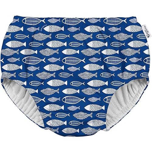 Eco Pull-Up Swim Diaper - Blue Fish - 6mo