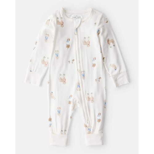Baby Dog Print PurelySoft Snug Fit Sleep & Play Pajamas - White - Carter's | Carter's
