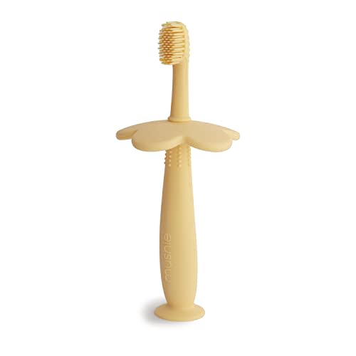 mushie Flower Toddler Training Toothbrush (Daffodil)