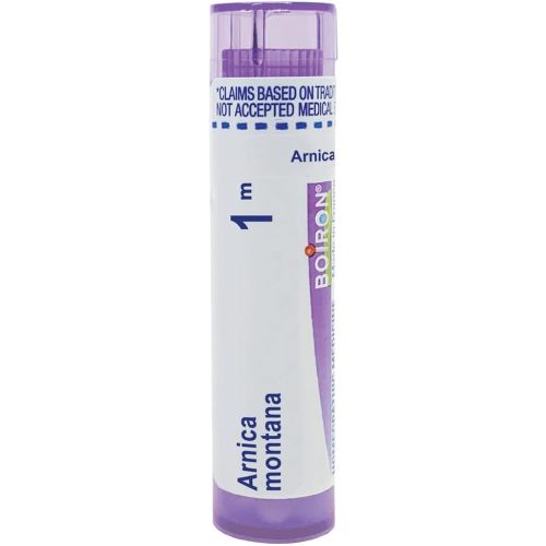 Boiron Arnica Montana 1M Md Pellets for Muscle Pain, Stiffness, Swelling from Injuries, Bruises, Purple, 80 Count