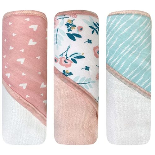 MODERN BABY 3 Pack Hooded Baby Bath Towel Set for Newborns Infants & Toddlers, Boys & Girls Baby Hooded Towels - 3 Count (Pack of 1)