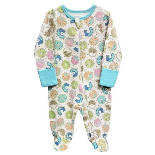 Wonder Nation Unisex Baby Zip Front Sleep N Play Pajamas, Preemie-6/9 Months