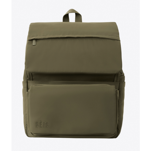 BÉIS 'The Ultimate Diaper Backpack' in Olive - Green Backpack Diaper Bag