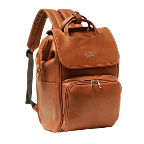 Women’s Diaper Bag Backpack - Best Leather Diaper Bag Backpack for Women Gift | Affordable & Stylish Diaper Backpack Bag | UPPER | La Madison - Elegant Vegan Leather Diaper Bag Backpack - UPPER Brand