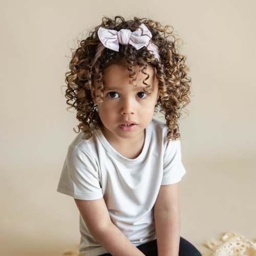 Knotted Bow Headband in Blush | Baby Headband | Kyte Baby