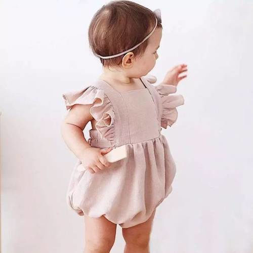 Ruffled Sleeve bubble Romper Dress