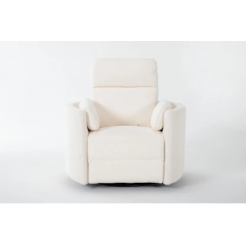 Rayna Oyster Power Swivel Glider Recliner | Living Spaces