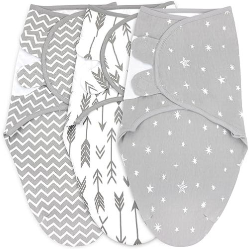 Bublo Baby Swaddles for Newborns - 3 Pack Organic Baby Swaddles for 0-3 Months - Baby Swaddle Sleep Sack - Infant Sleeping Swaddle Sack – Adjustable Swaddle Blanket Wrap Girl Boy (Galaxy)