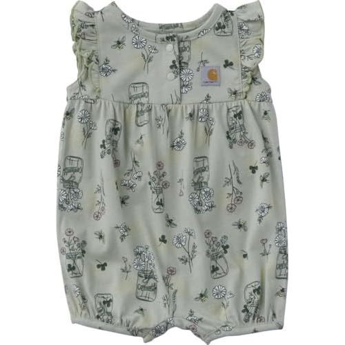 Carhartt Baby Girls' Flutter Sleeve Romper