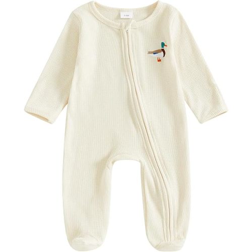 Newborn Baby Boy Clothes Bear Tractor Footie Romper Waffle Onesie Coming Home Jumpsuit Western Farm Fall Outfit