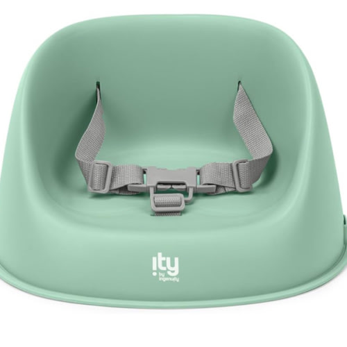 Ingenuity: ity by Ingenuity My Spot Easy-Clean Baby Booster Feeding Chair, 3-Point Harness, Washable Removable Straps - Green