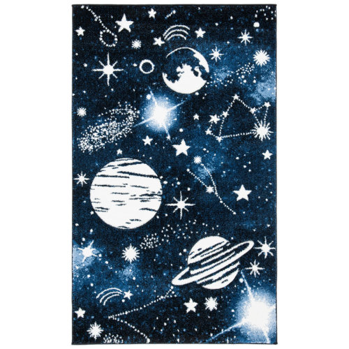 Viv + Rae™ Highfill Dark Blue/Light Blue Area Rug & Reviews | Wayfair