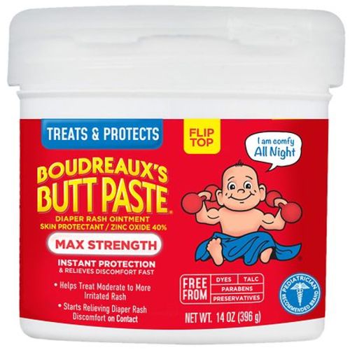 Boudreaux's Butt Paste Diaper Rash Ointment, Maximum Strength