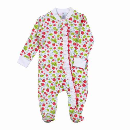 SBR-299 STRAWBERRIES ZIPPER FOOTIE