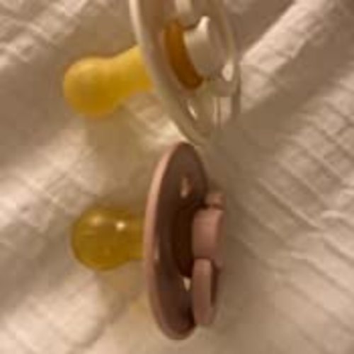BIBS Baby Pacifier | BPA-Free Natural Rubber | Made in Denmark | Sand 2-Pack (0-6 Months)