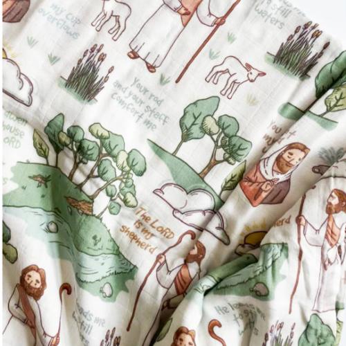 The Good Shepherd Deluxe Swaddle Blanket | littlelightcollective