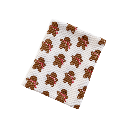 Organic Cotton Waffle Swaddle, Gingerbread Man