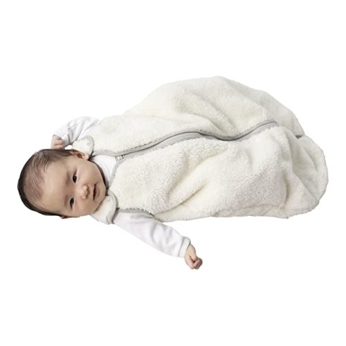 baby deedee Sleep Nest Teddy Baby Sleeping Bag, Ivory, Medium (6-18 Months) - Medium (6-18 Month)