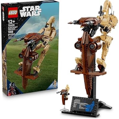 LEGO Star Wars: The Phantom Menace Battle Droid with STAP - Building & Learning Toy for Boys & Girls, Ages 12+ - Star Wars Toy & Model Kit - Gift Idea for Kids - 75428