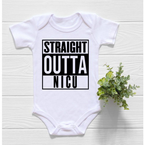 Straight Outta NICU Onesie® | NICU® Graduate | Preemie Onesie® | Newborn Onesie® | Baby Boy Clothes | Baby Girl Clothes| Baby Onesie®