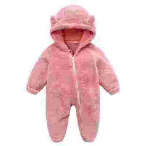 Ovbmpzd Pink Baby Pjs Girl Full Zip up Hooded Fleece Solid Warm Footed Sleepers Preemie Onesies Boy 0-3 Months