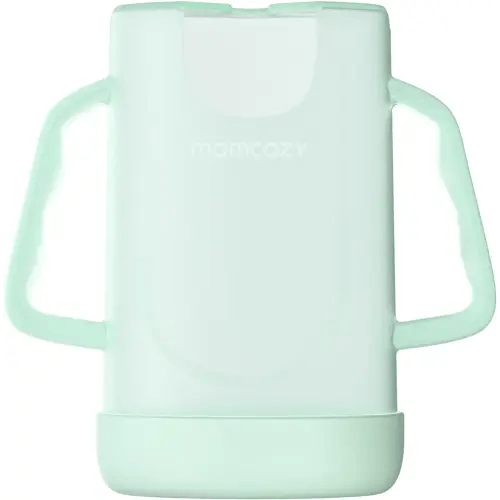 Momcozy Squeeze Pouch Holder for Food Pouches and Drink Boxes, Baby Pouch Holder Allows Baby to Self-Feed and Avoid Messes, Baby Food Pouch Holder Handle is Easy to Grip, Comfortable, Green