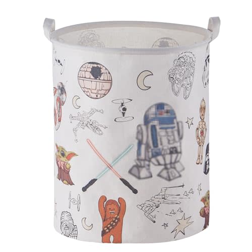 Room Nursery Decor,Baby Laundry Large Hamper Foldable With Waterproof Pe Coating,Dirty Clothes Basket Featuring The Child,Bedroom,Bathroom Set,Toy Bin,Kids Birthday Gifts,White (round)