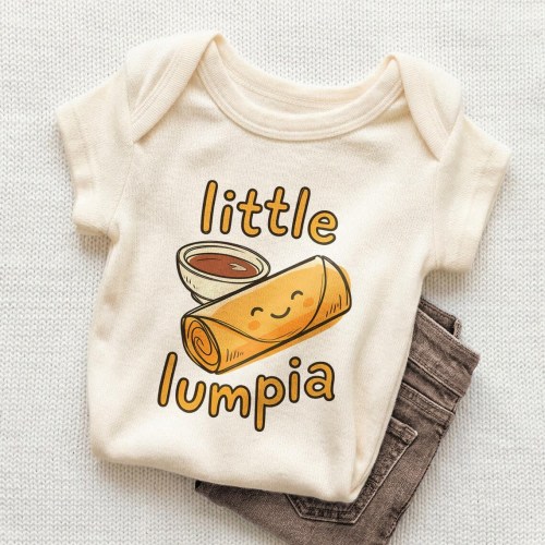 Little Lumpia Baby Onesie - Cute Filipino Food Bodysuit