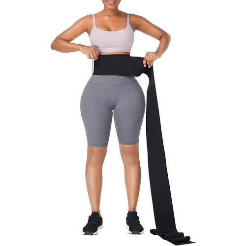 FeelinGirl Waist Trainer for Women Bandage Wrap Trimmer Belt Long Torso Tummy Wraps Belly Body Shaper Waist Trimmer Belt