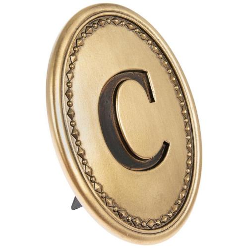 Gold Letter Oval Decor