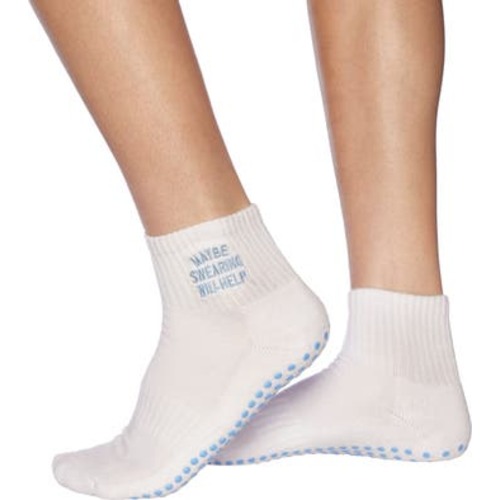 Swearing Ankle Grip Sock, Small/Medium