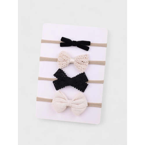 4 Pc Baby Girl Mini Bows Headband Set